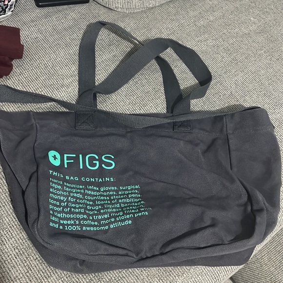 FIGS Charcoal Canvas Tote - Picture 2 of 7